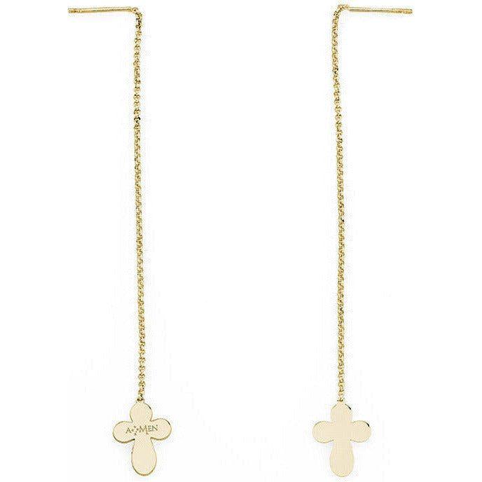 AMEN Mod. CROCE GOLD Earrings AMEN