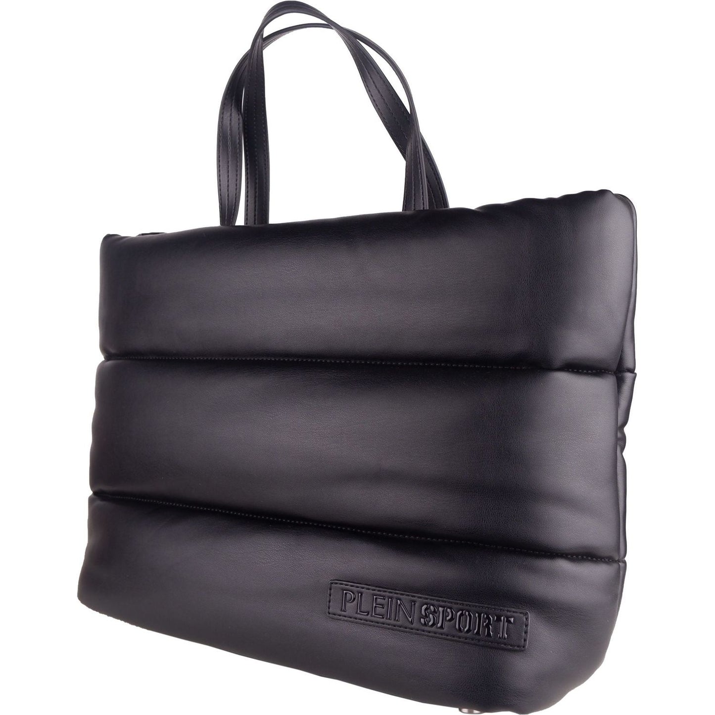 Plein Sport | Black Polyurethane Shoulder Bag | McRichard Designer Brands