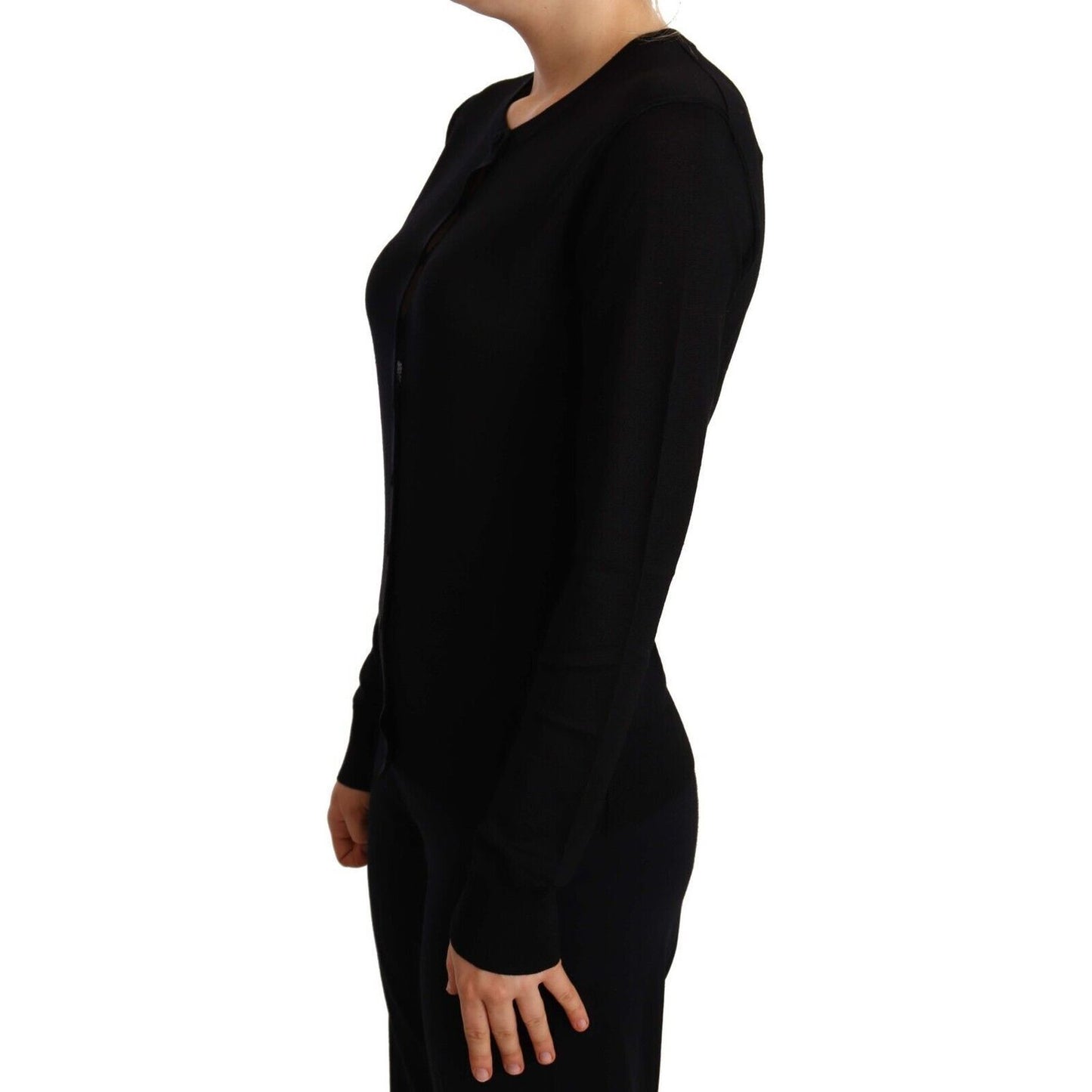 Dolce & Gabbana | Black Crewneck Pullover STAFF Sweater Wool WOMAN SWEATERS | McRichard Designer Brands