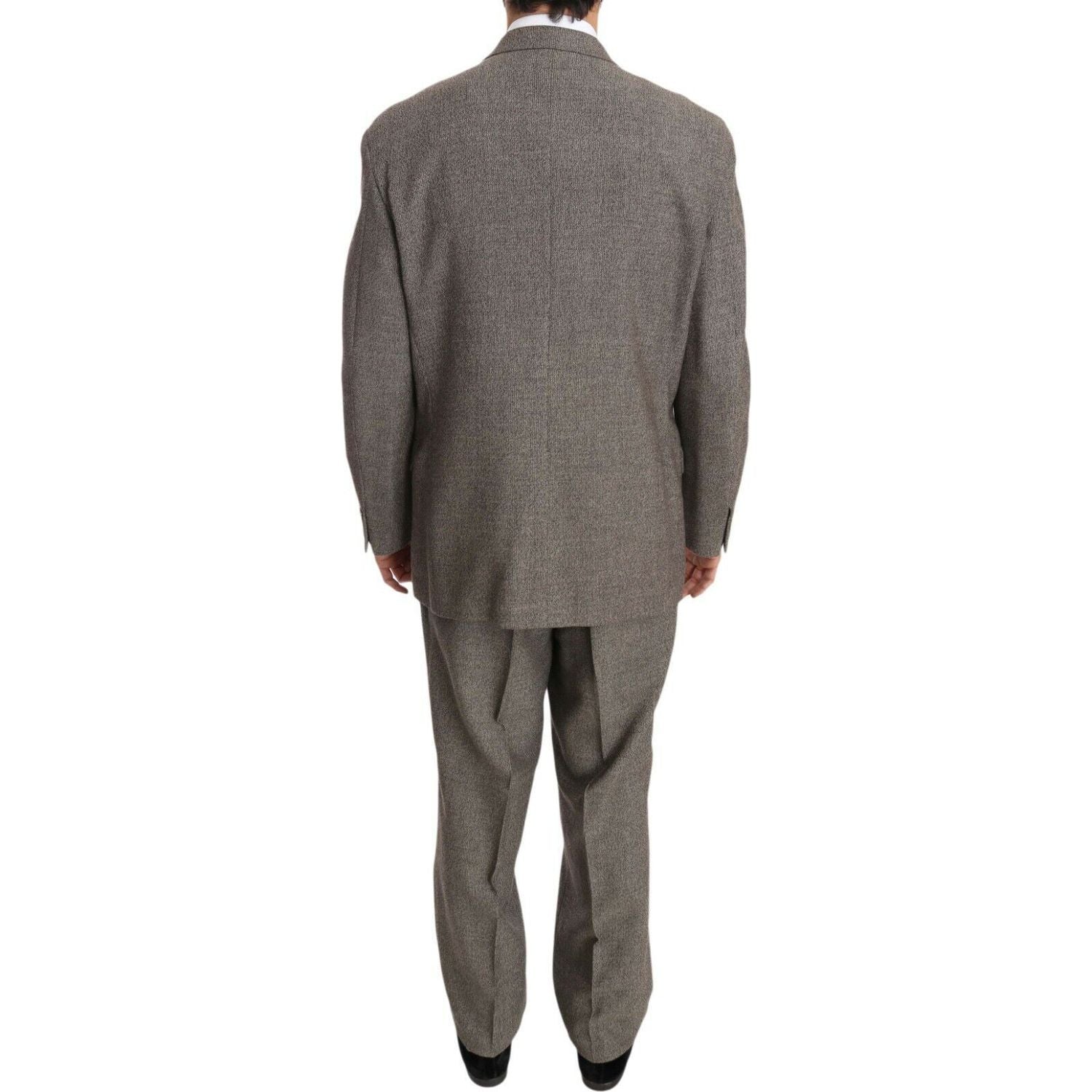 Fendi | Brown Wool Regular Single  Breasted Suit Suit | McRichard Designer Brands