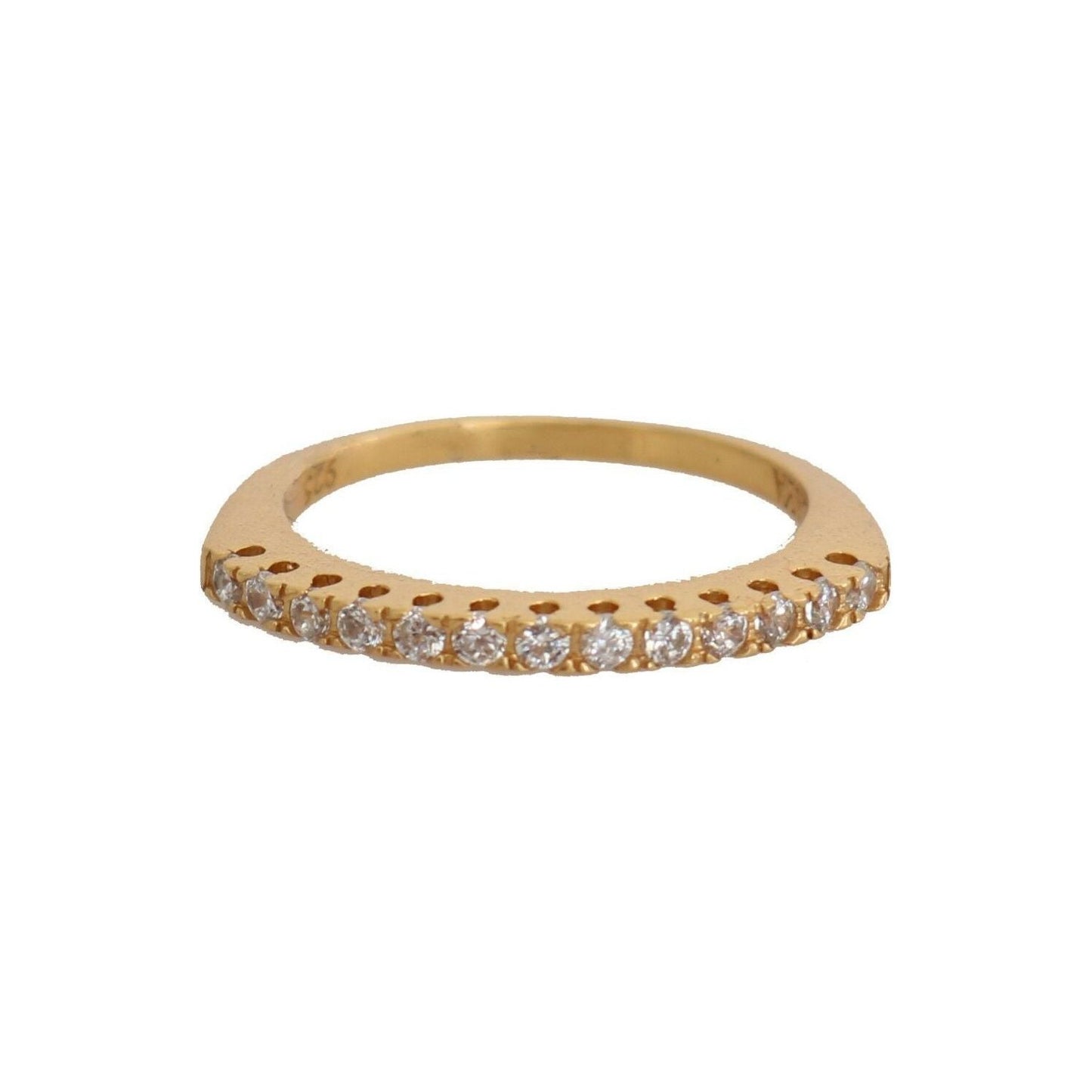 Nialaya | Gold Authentic Womens Clear CZ Gold 925 Silver Ring Ring | McRichard Designer Brands