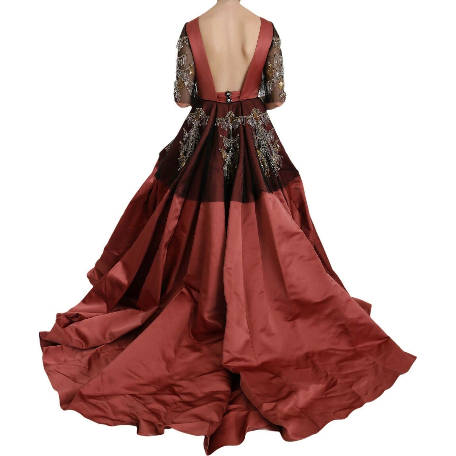 Dolce & Gabbana | Crystal Chandelier Silk Princess Gown Dress | McRichard Designer Brands