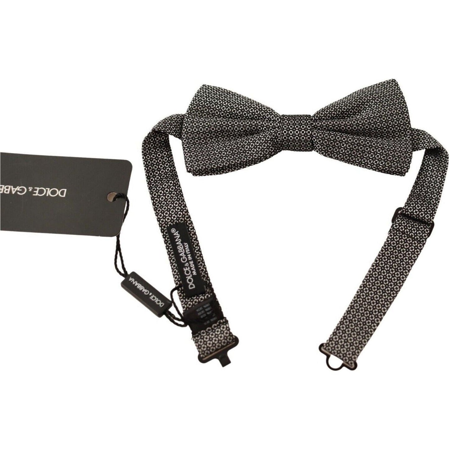 Dolce & Gabbana | Multicolor Patterned Adjustable Neck Papillon Bow Tie Necktie | McRichard Designer Brands
